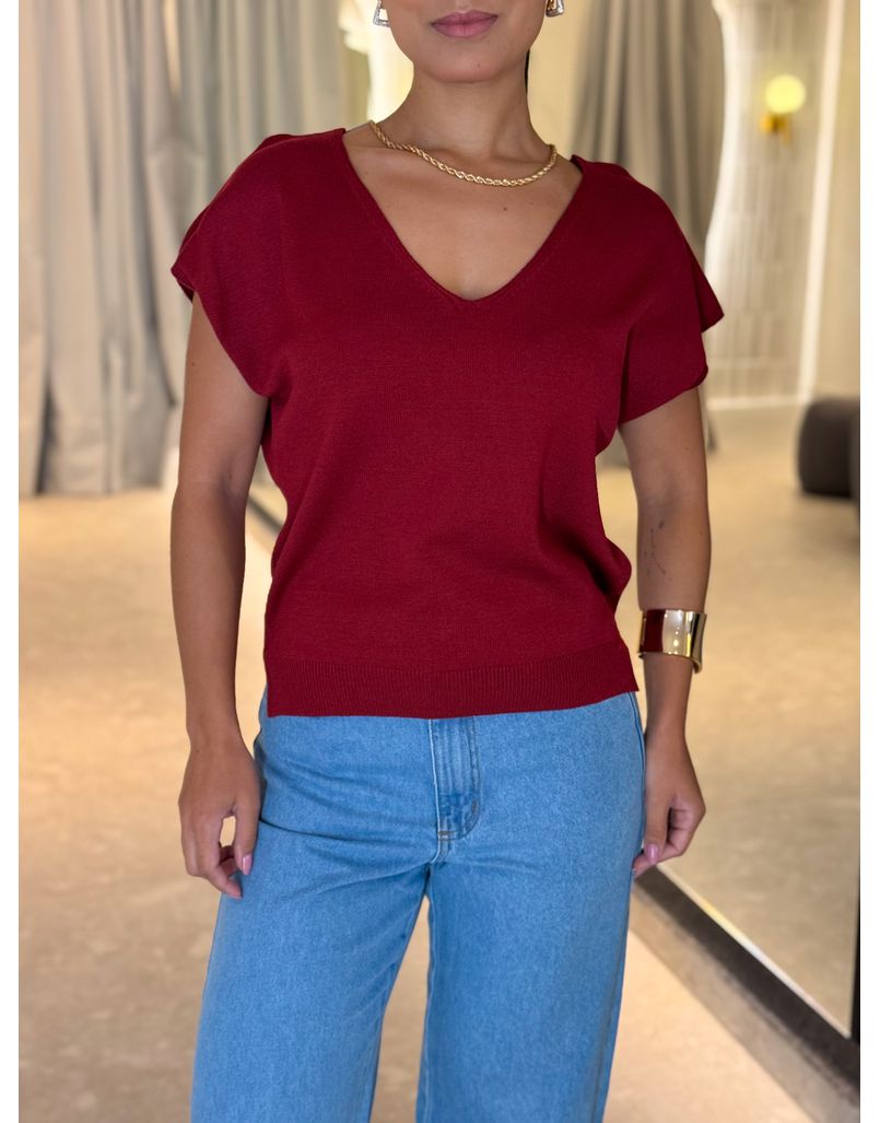 Blusa Decote Eliane Vermelha