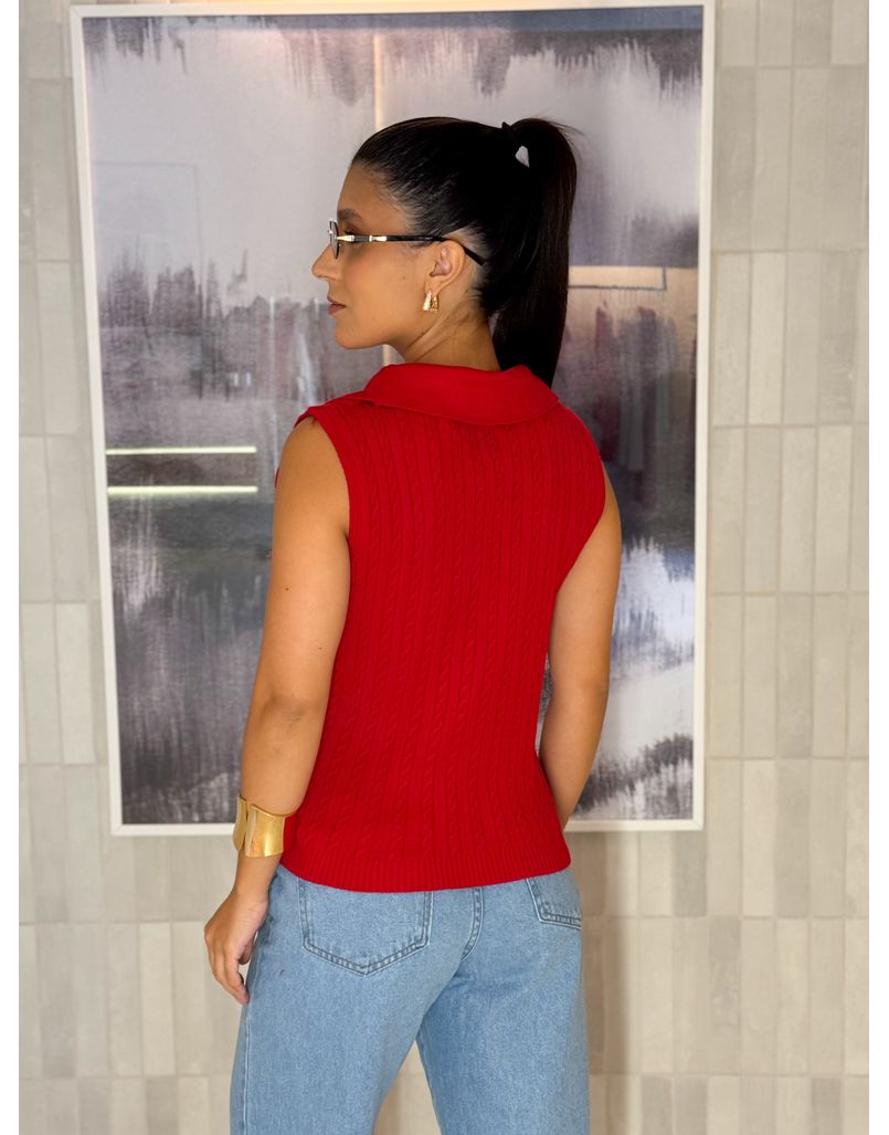 Blusa Gola Polo Pamela Vermelha