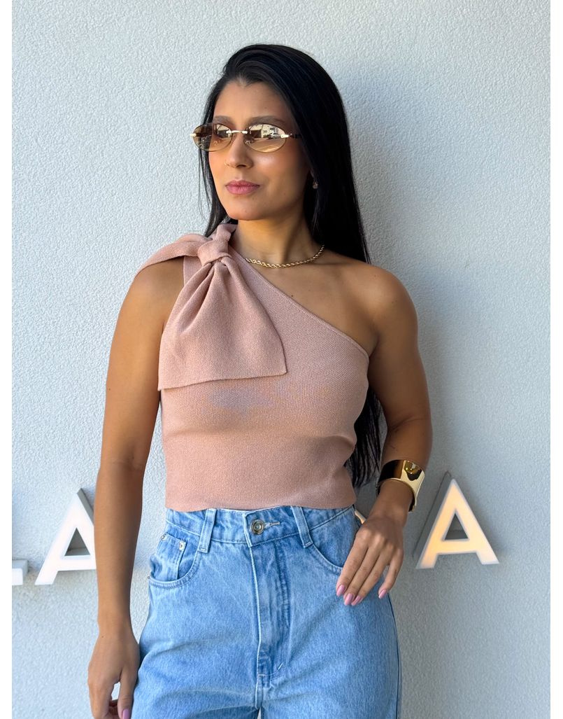 Blusa Ombro Só Mirian Cappuccino - Loja La Mina 