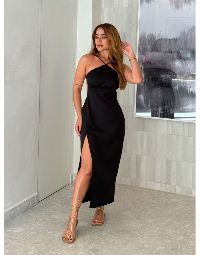 Vestido Midi Carine Preto 
