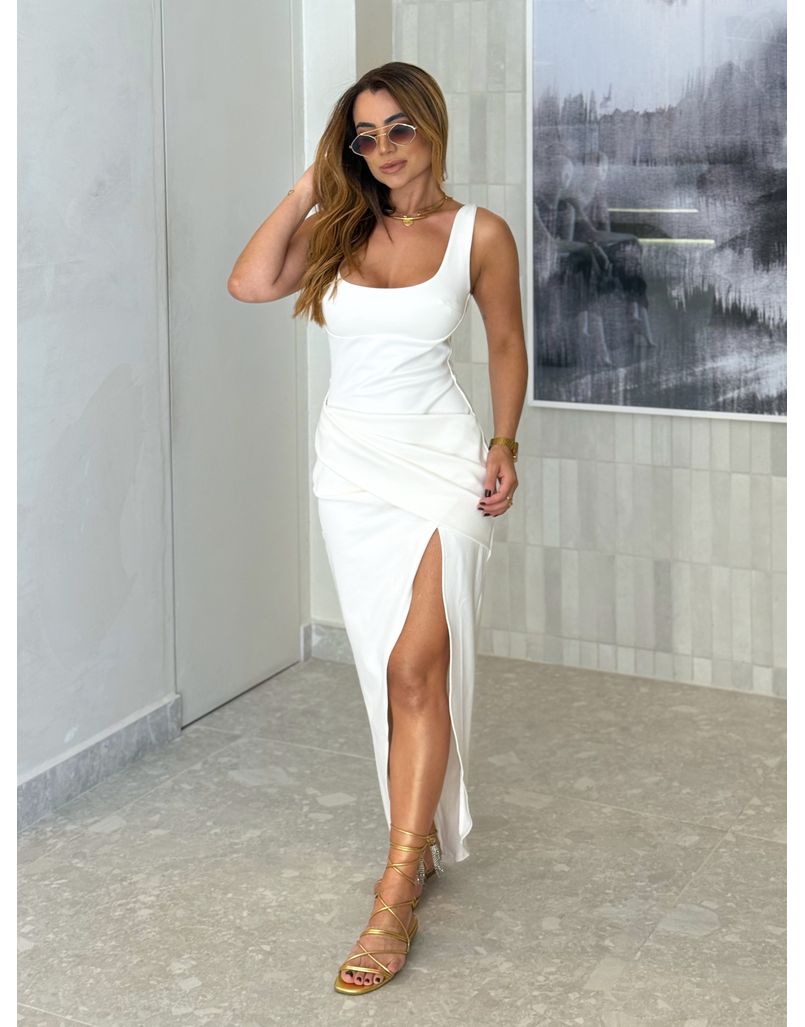 Vestido Midi Ananda Branco