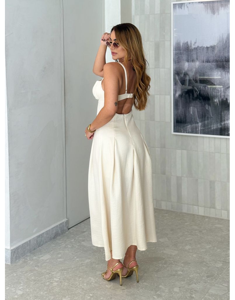 Vestido Midi Katerine Marfim