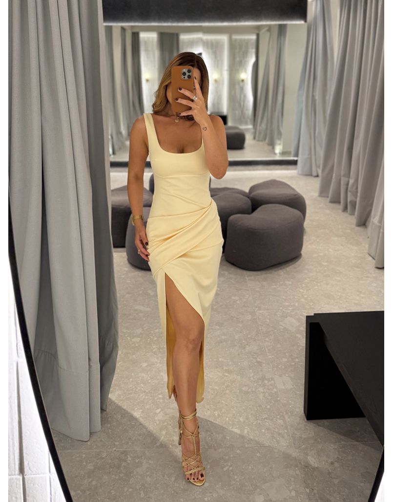 Vestido Midi Ananda Amarelo