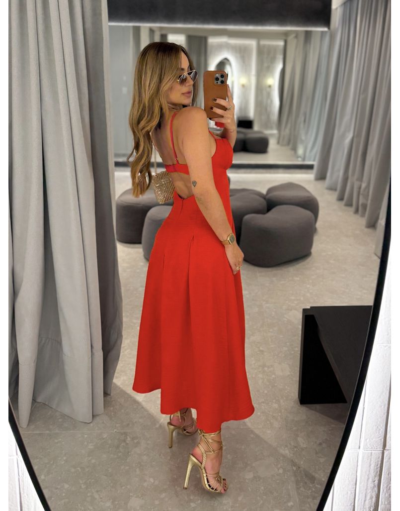 Vestido Midi Katerine Vermelho 