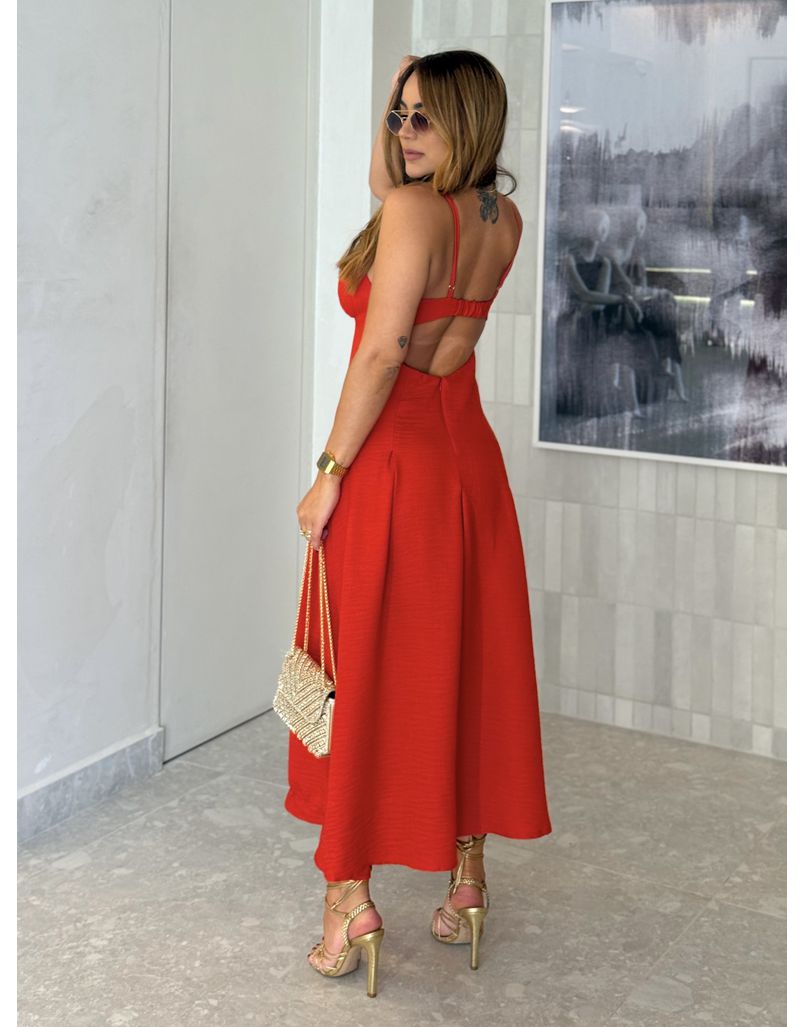 Vestido Midi Katerine Vermelho 
