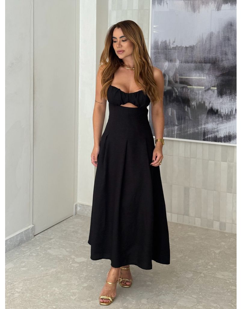 Vestido Midi Katerine Preto