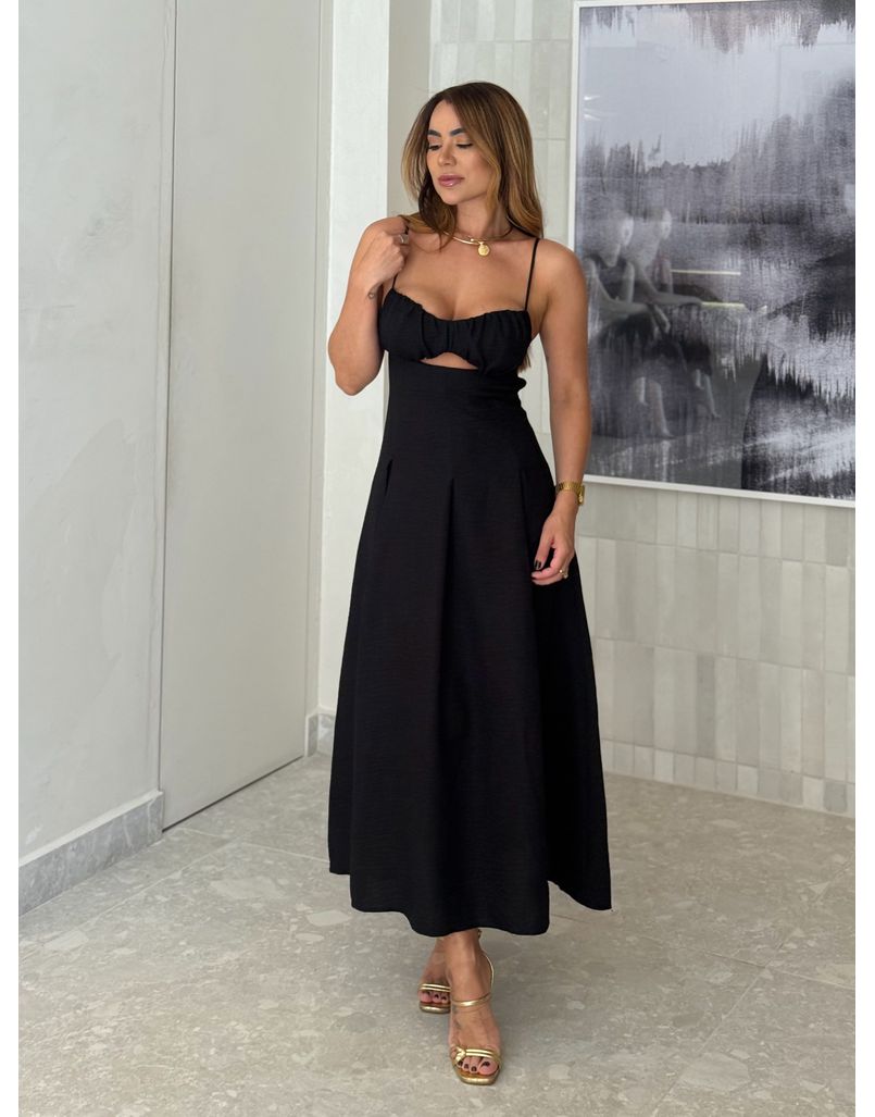 Vestido Midi Katerine Preto