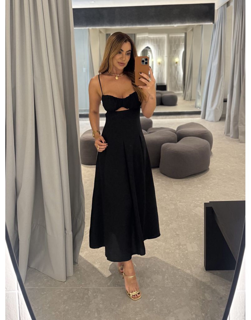 Vestido Midi Katerine Preto