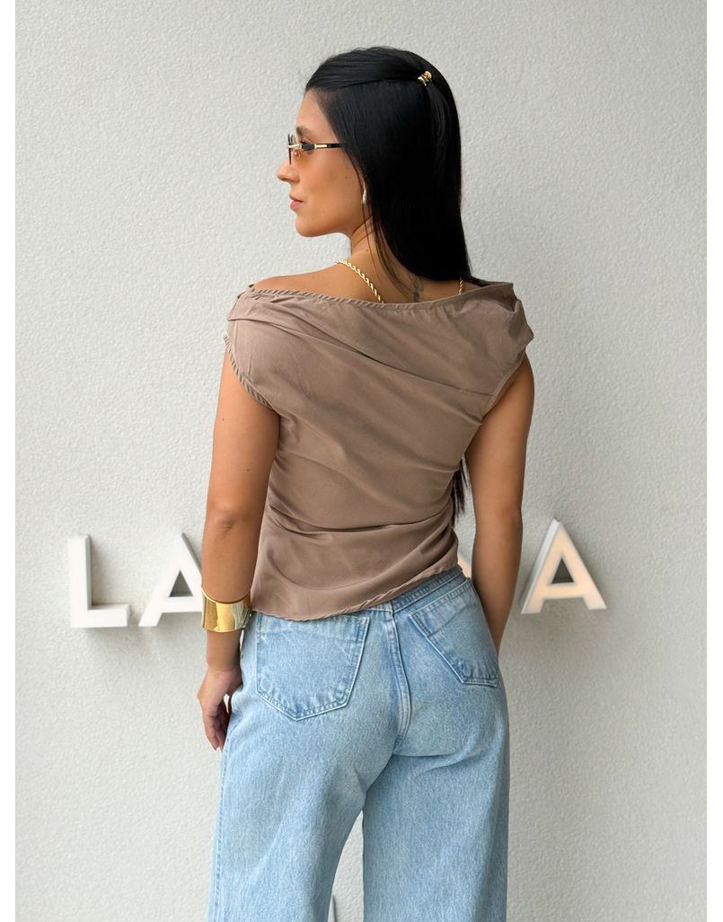 Blusa Assimétrica Lila Cappuccino