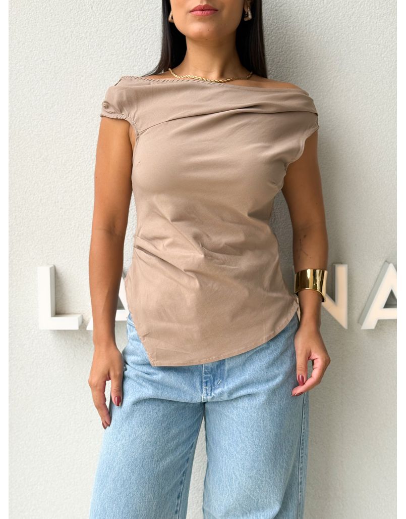 Blusa Assimétrica Lila Cappuccino