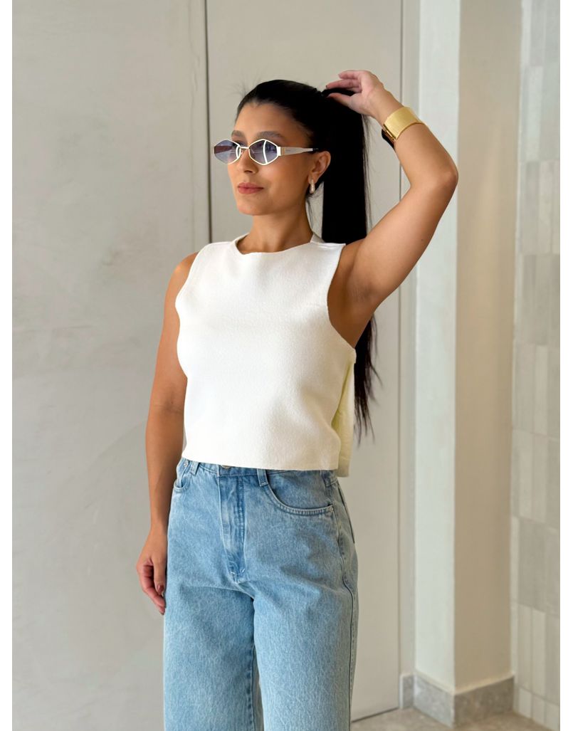 Blusa Laço Sandra Off - Loja La Mina 