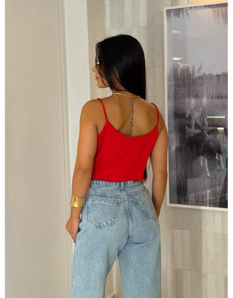 Blusa Cetim Cristiane Vermelha 