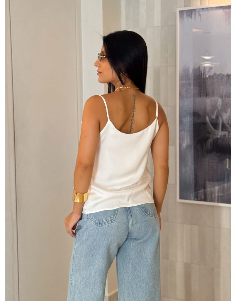 Blusa Cetim Cristiane Branca