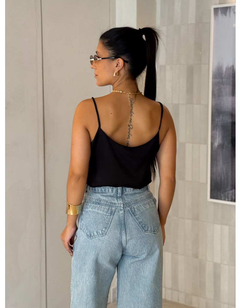 Blusa Cetim Cristiane Preta