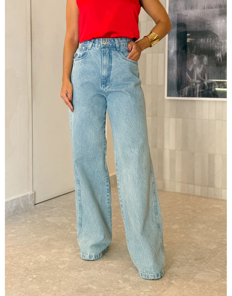 Calça Wide Leg Jeans Aria 