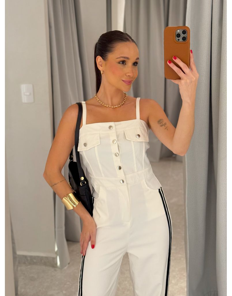 Macacão Listra Marina Branco