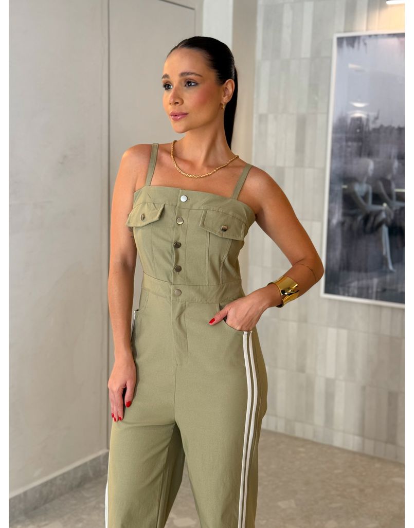 Macacão Listra Marina Verde