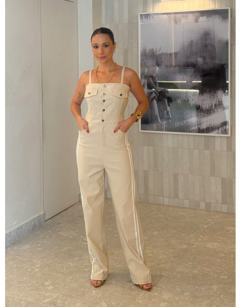 Macacão Listra Marina Areia 