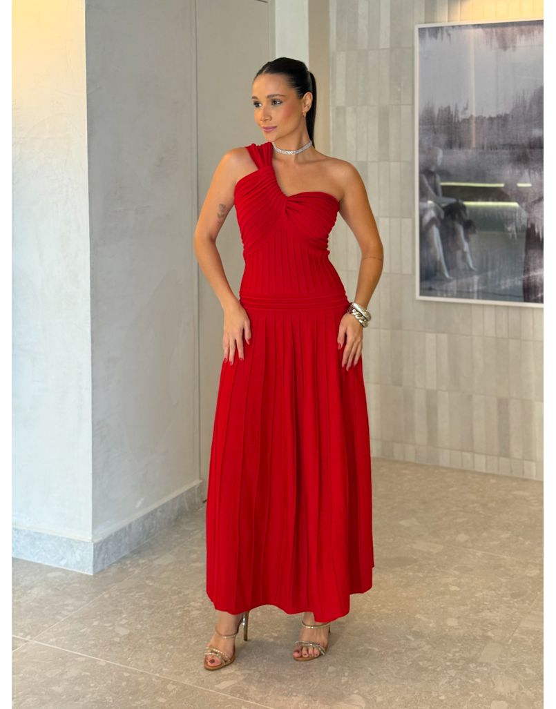 Vestido Tricot Patricia Vermelho - Loja La Mina 