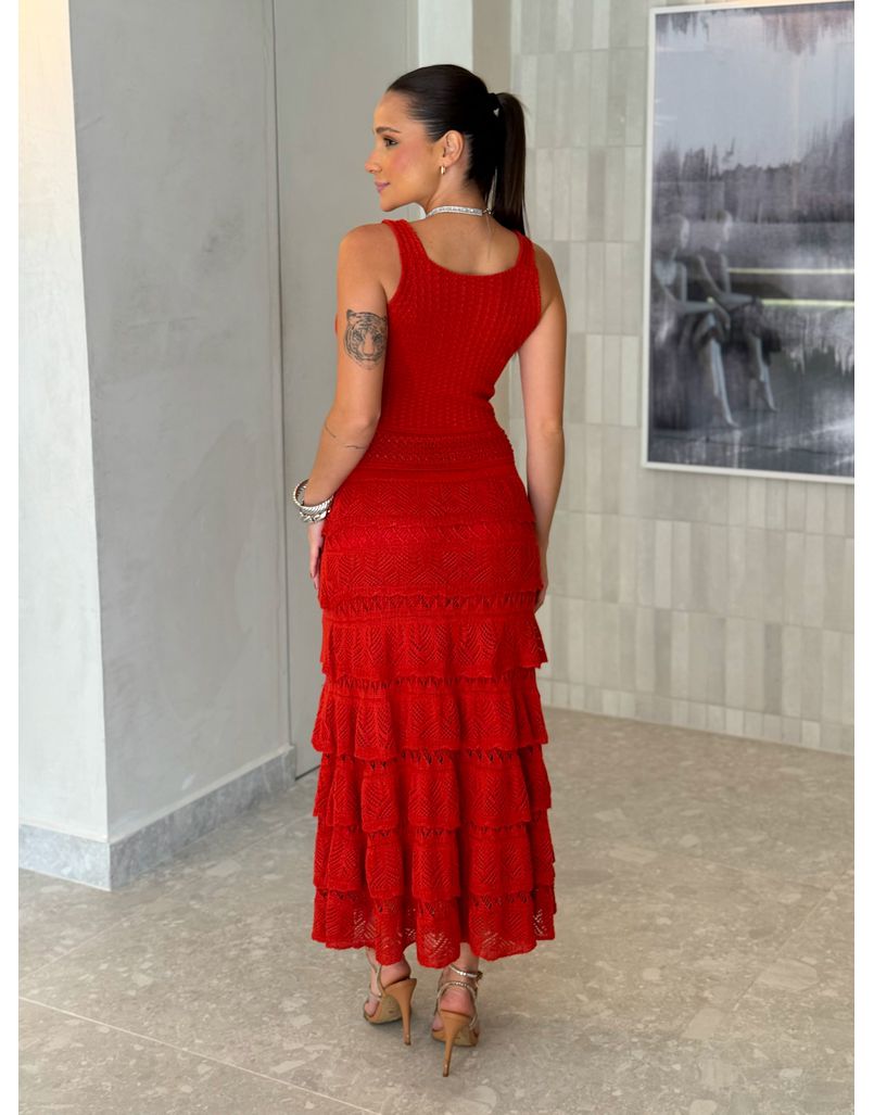 Vestido Tricot Damaris Vermelho