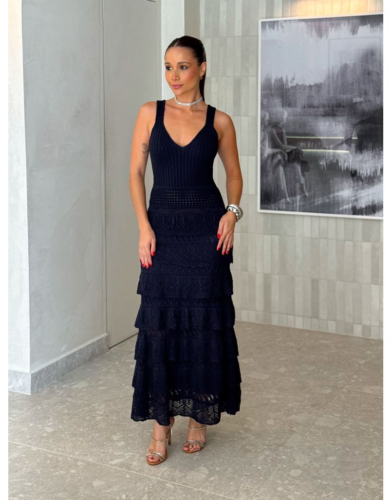 Vestido Tricot Damaris Azul