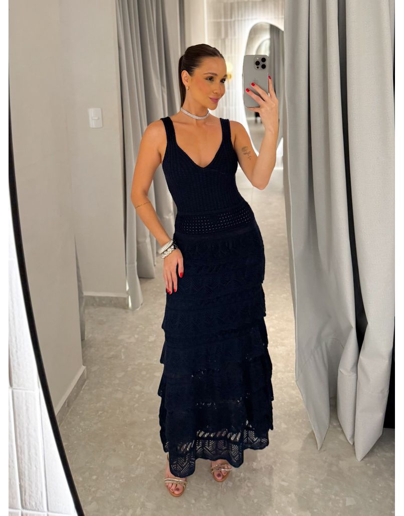 Vestido Tricot Damaris Azul