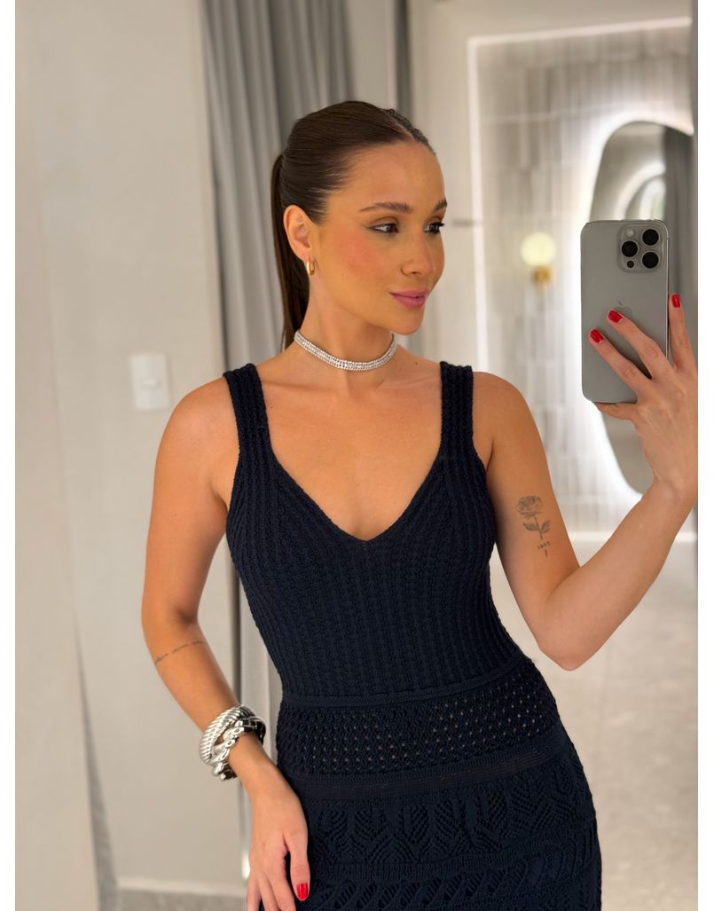 Vestido Tricot Damaris Azul