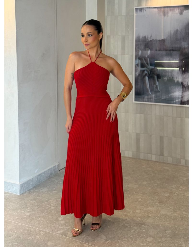 Vestido Tricot Clarisse Vermelho 