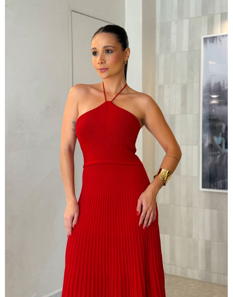Vestido Tricot Clarisse Vermelho 