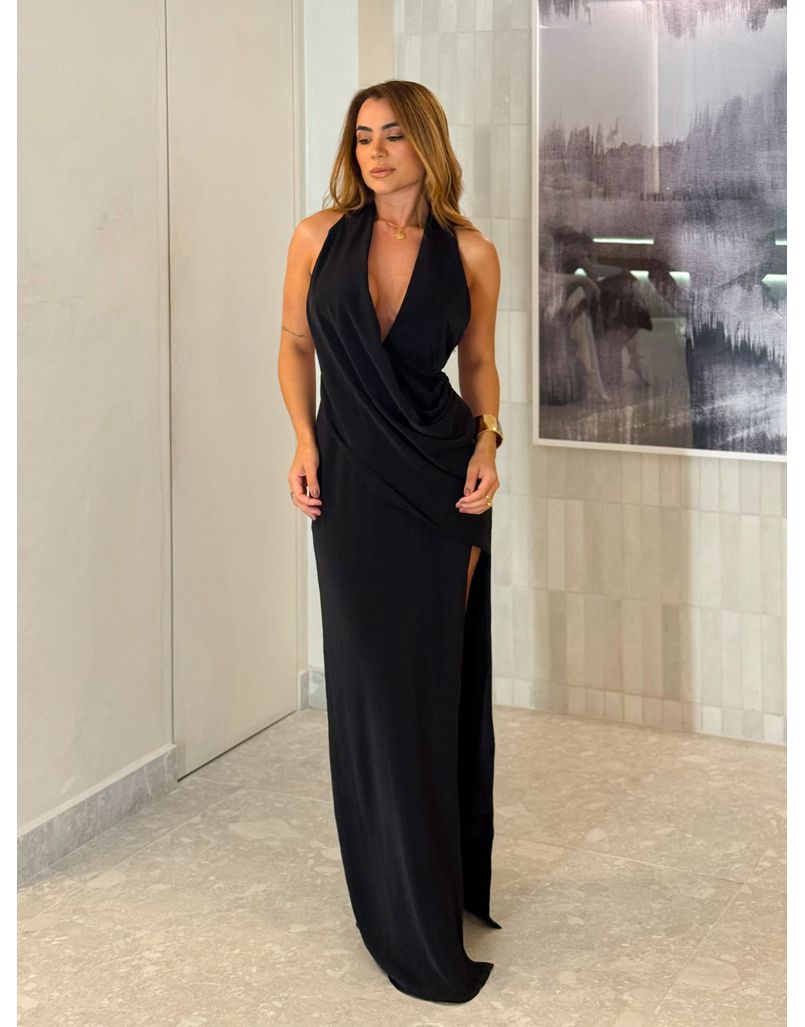 Vestido Longo Claudia Preto