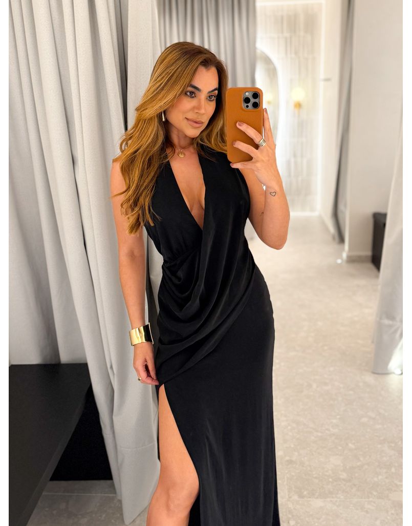 Vestido Longo Claudia Preto