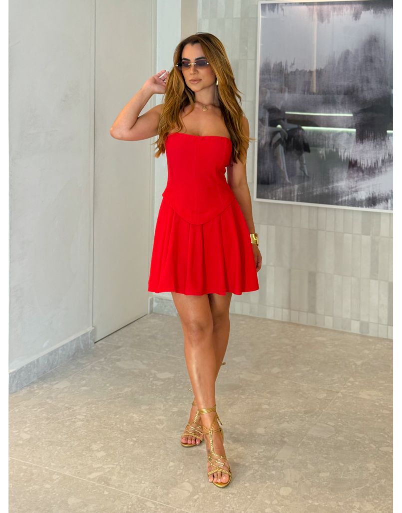 Vestido Tomara que Caia Mali Vermelho - Loja La Mina 