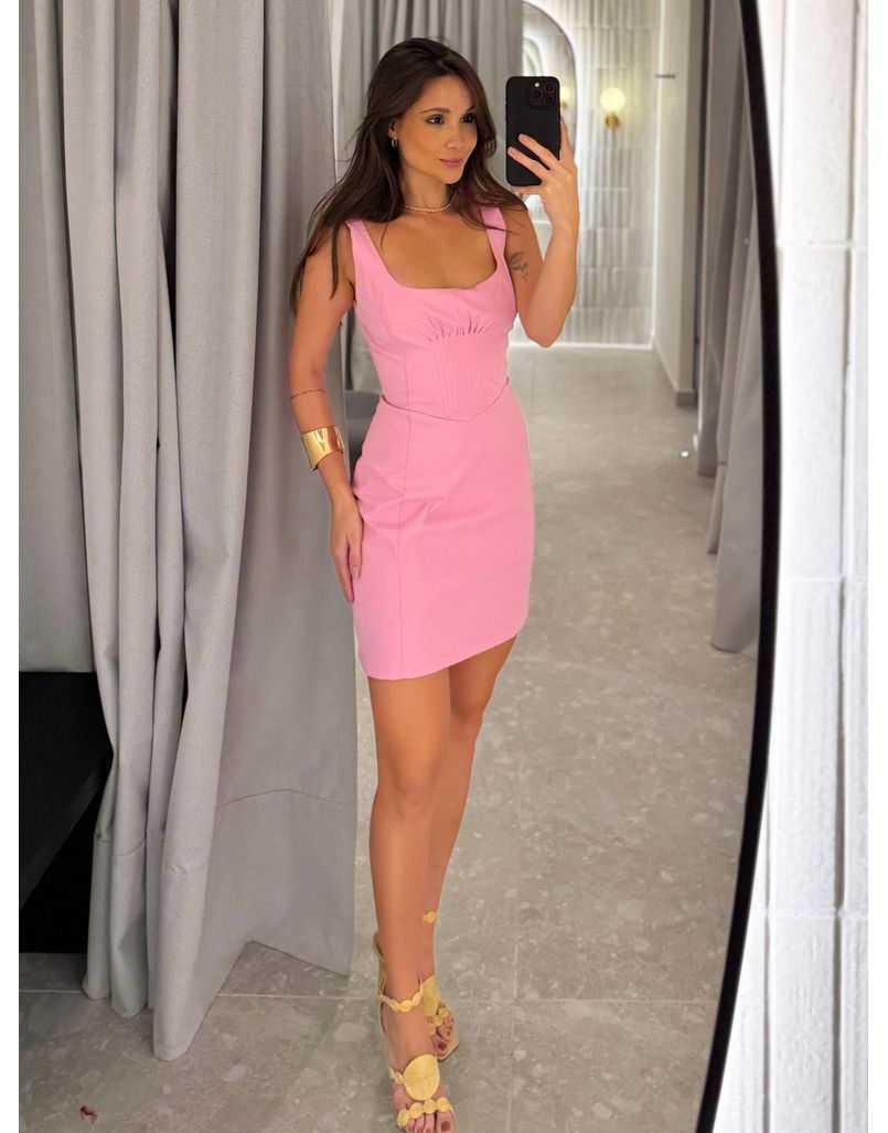 Vestido Amarração Serena Rosa