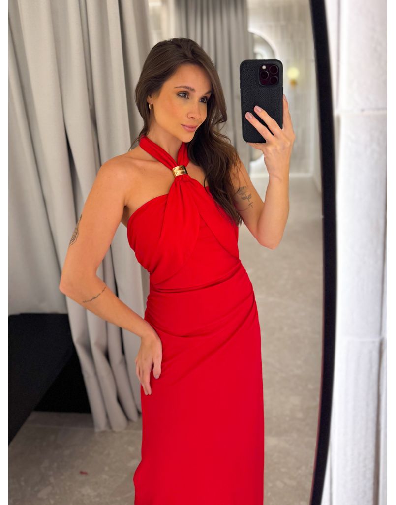 Vestido Midi Natasha Vermelho 