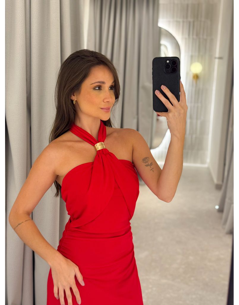 Vestido Midi Natasha Vermelho 