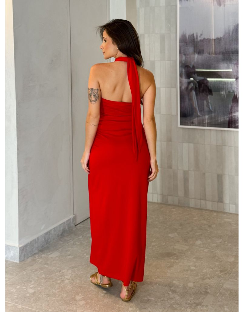 Vestido Midi Natasha Vermelho 
