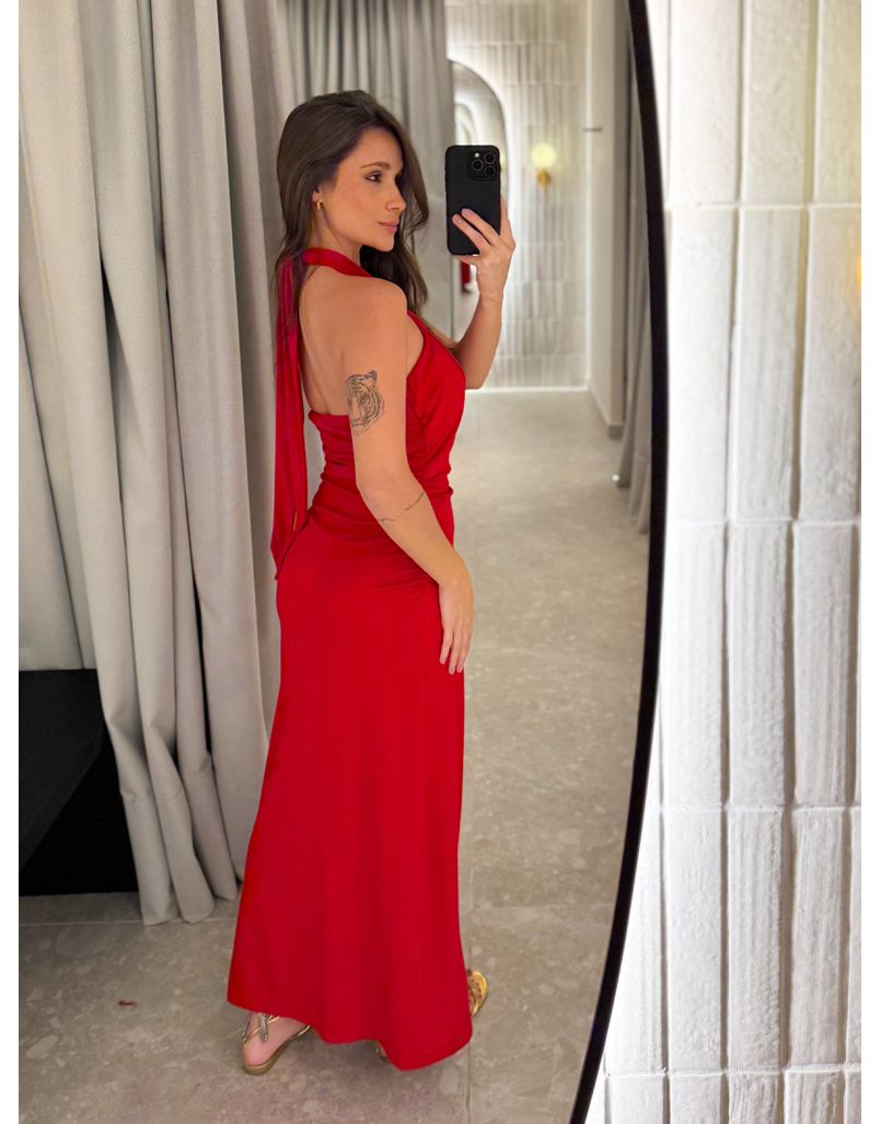 Vestido Midi Natasha Vermelho 