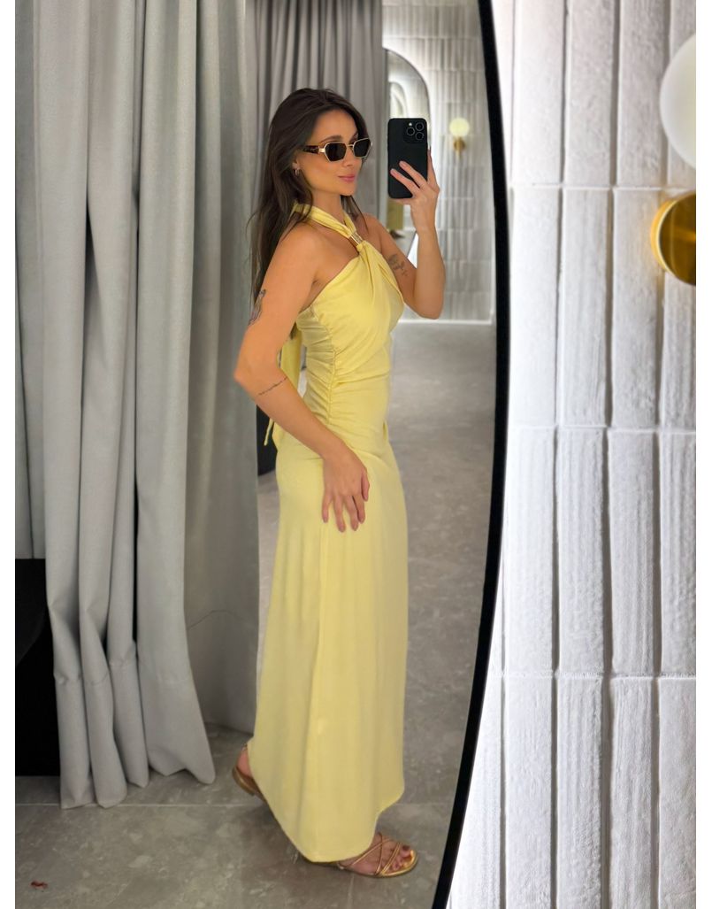 Vestido Midi Natasha Amarelo 