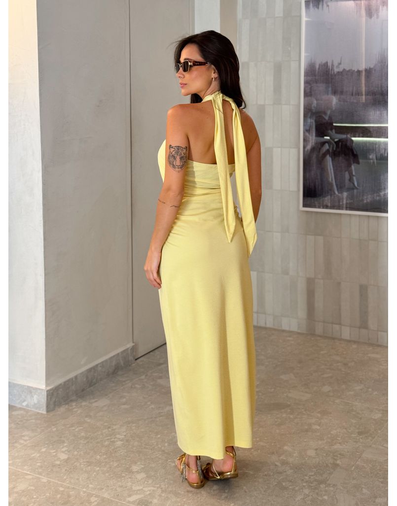 Vestido Midi Natasha Amarelo 