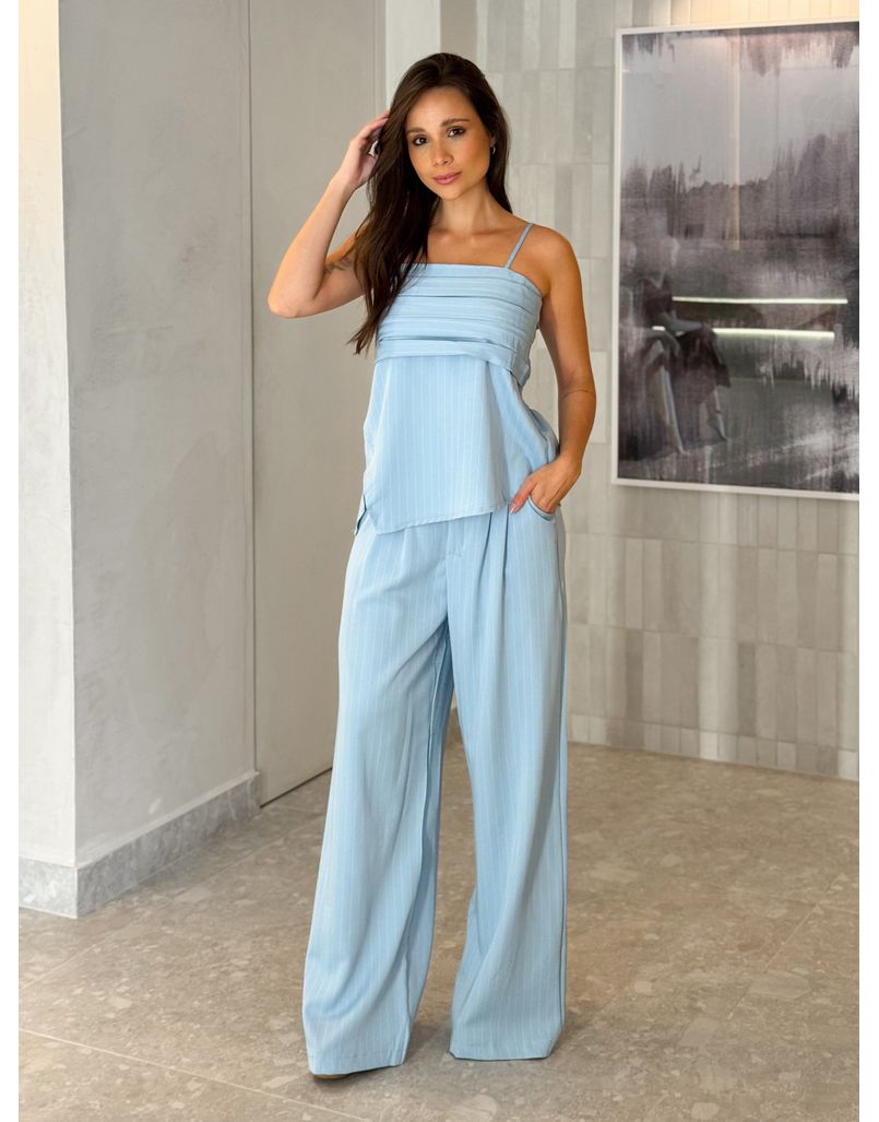 Conjunto Risca de Giz Laisa Azul - Loja La Mina 