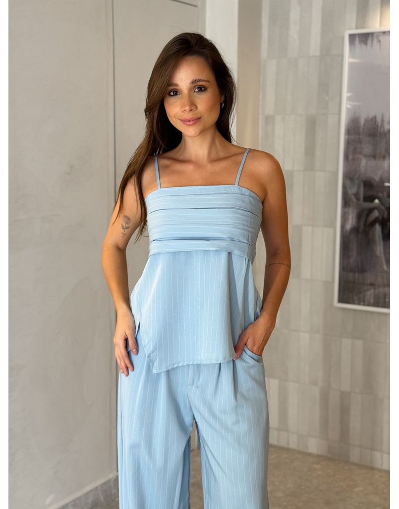 Conjunto Risca de Giz Laisa Azul 