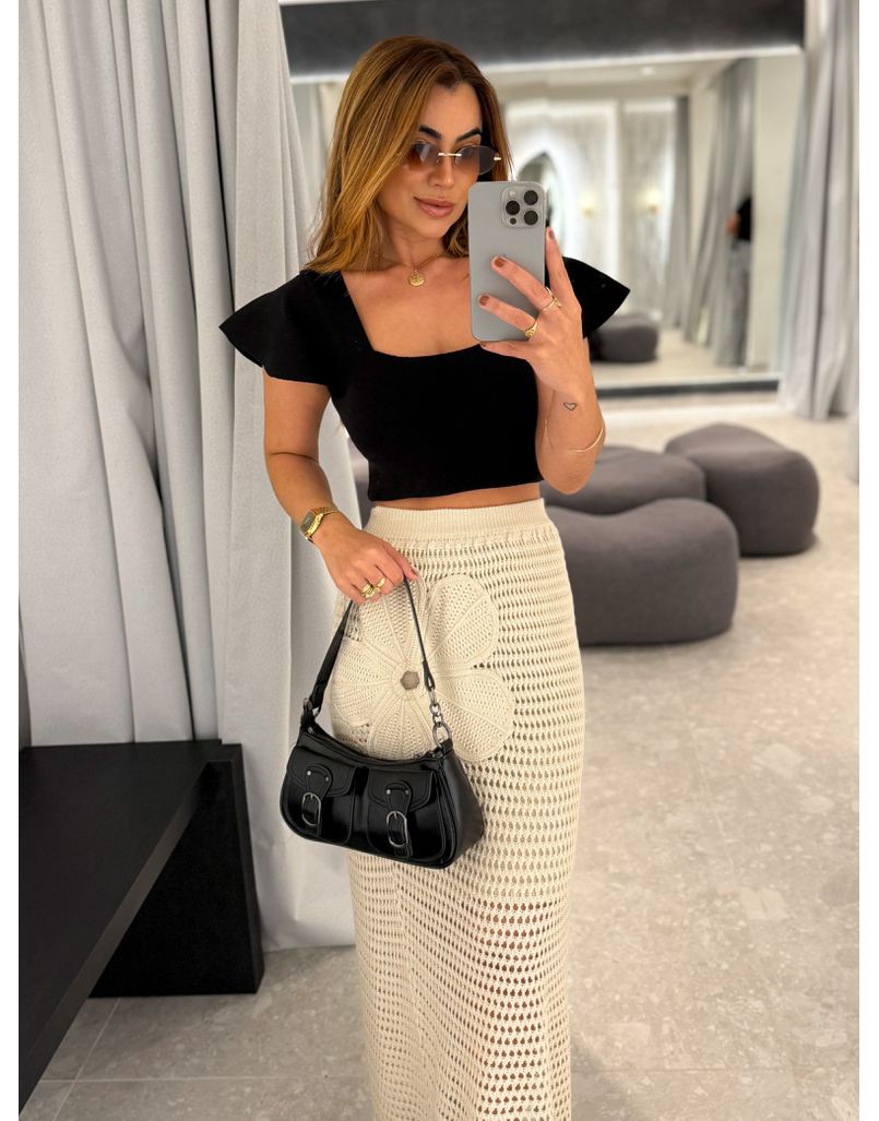 Blusa Tricot Babi Preta