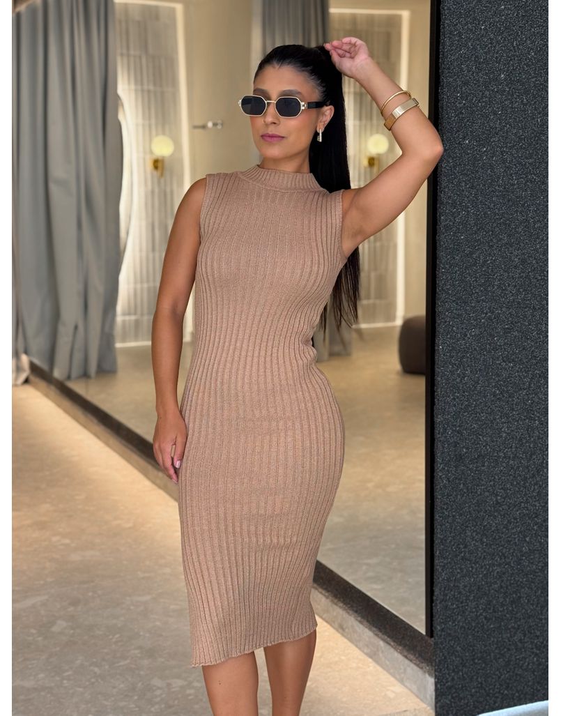 Vestido Tricot Betânia Cappuccino