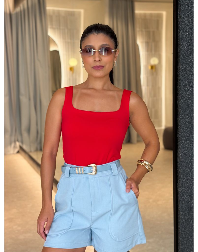 Body Alça Let Vermelho