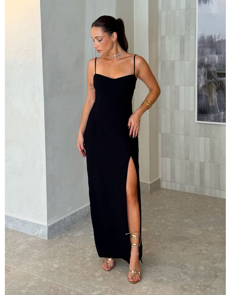 Vestido Meia Taça Jade Preto