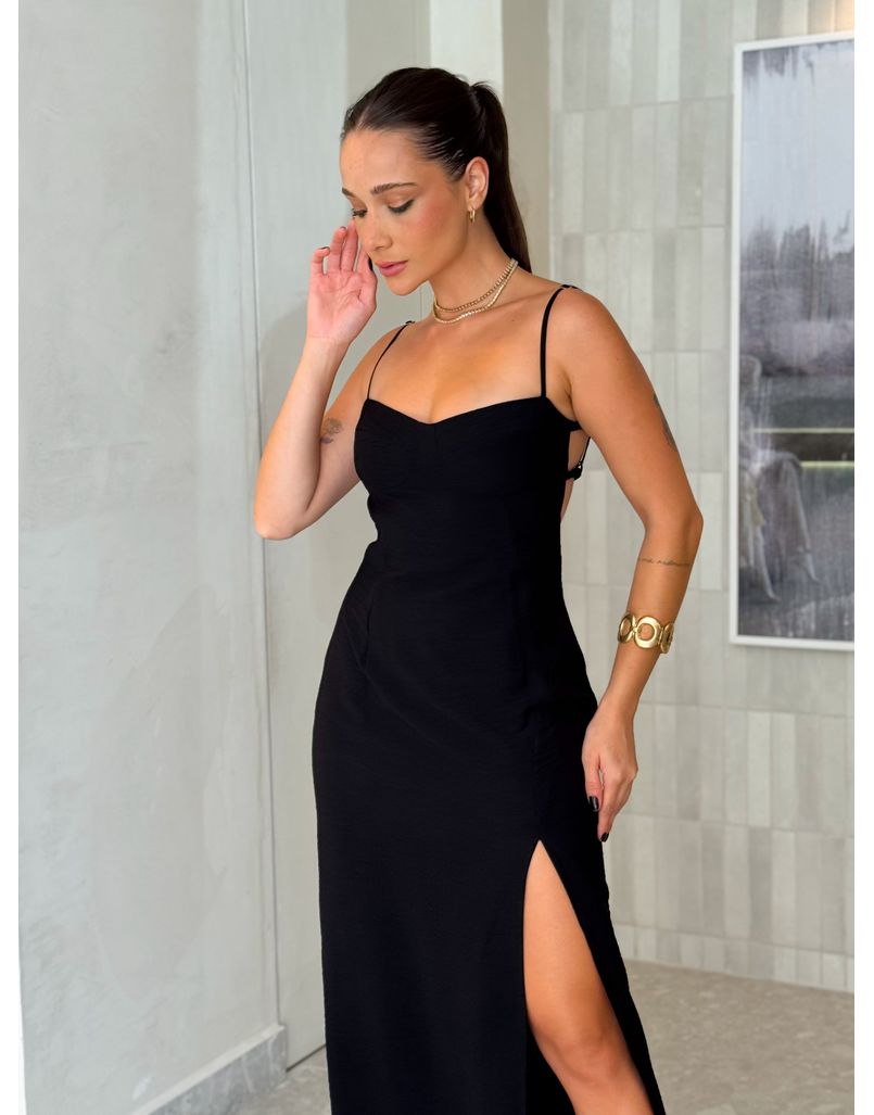 Vestido Meia Taça Jade Preto