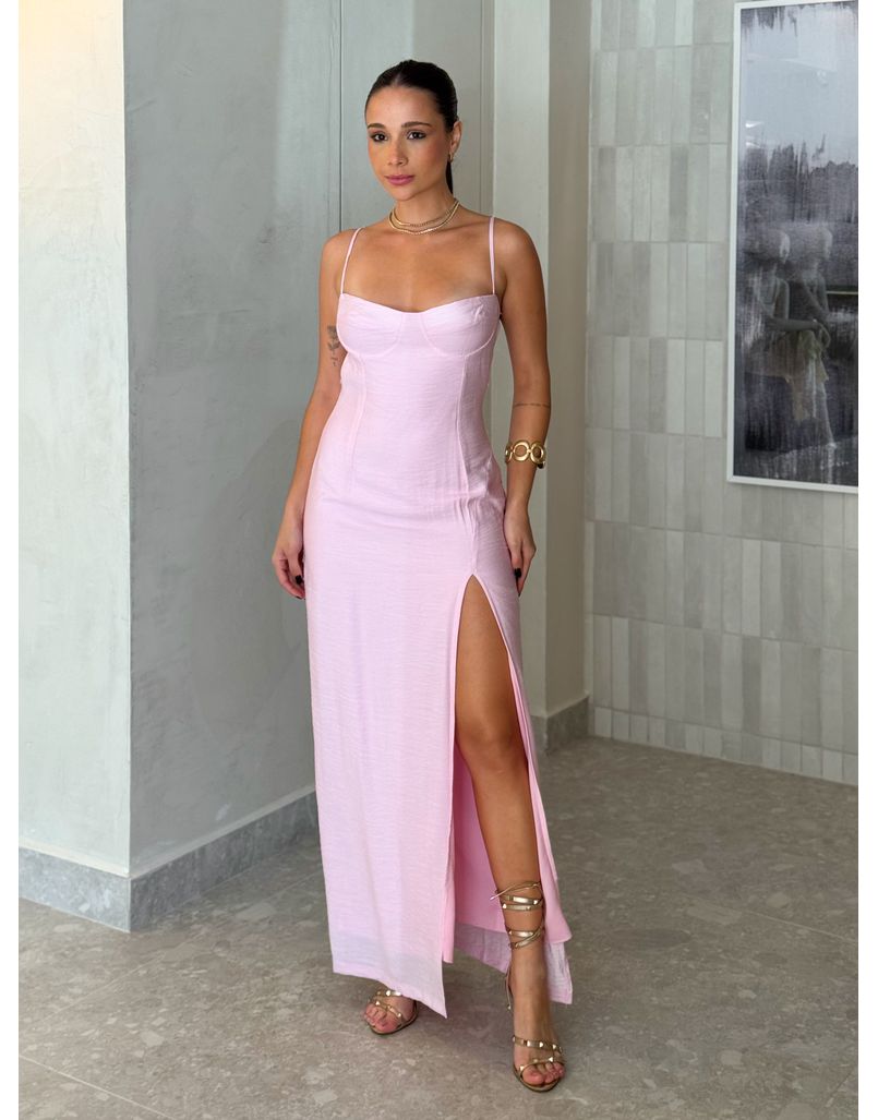 Vestido Meia Taça Jade Rosa