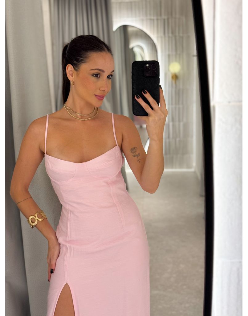 Vestido Meia Taça Jade Rosa