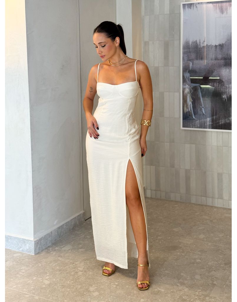 Vestido Meia Taça Jade Marfim