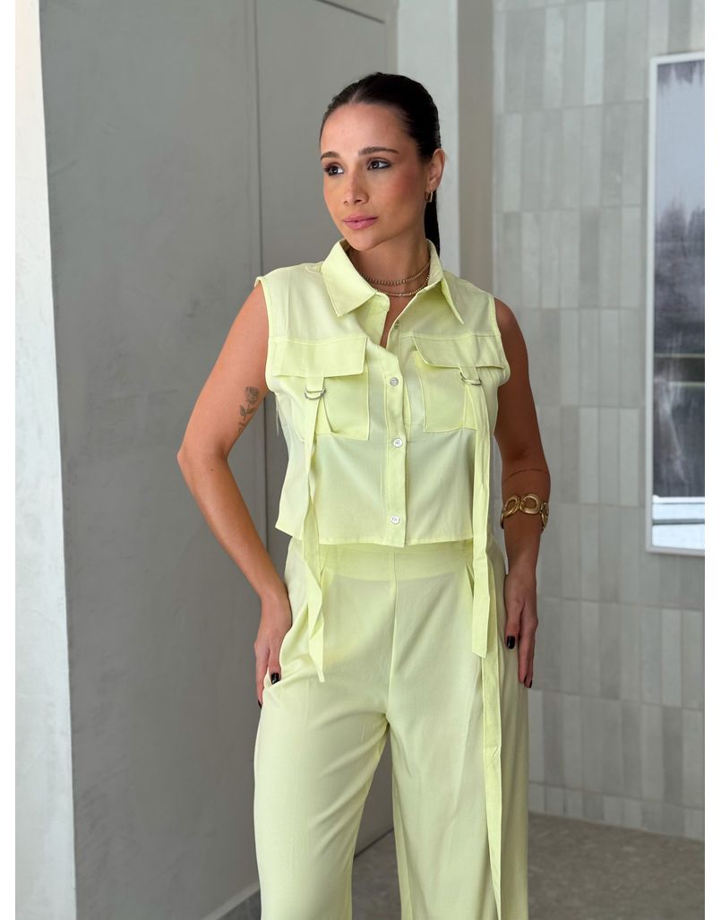 Conjunto Cargo Vanessa Amarelo